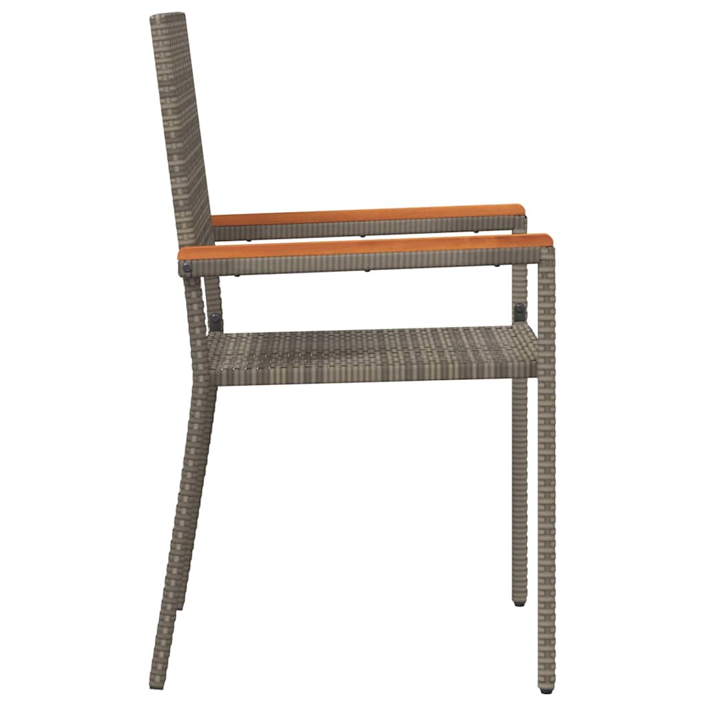Garten Stapelstühle 2 pcs Grau, Braun